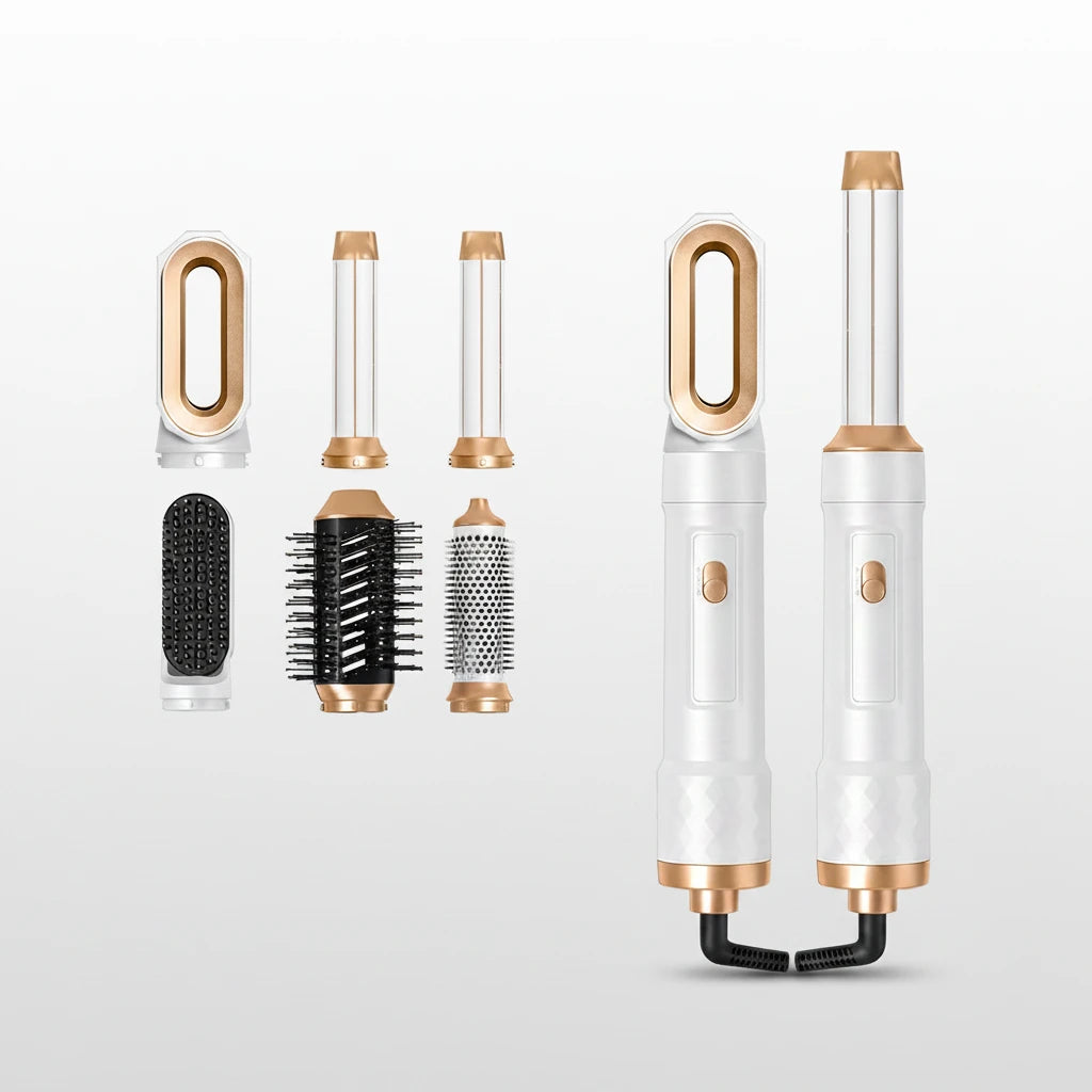 Airstyler Pro 5 in 1 Hair Dryer Set, Hot Air Curling Brush, Straightener, Thermal Brush